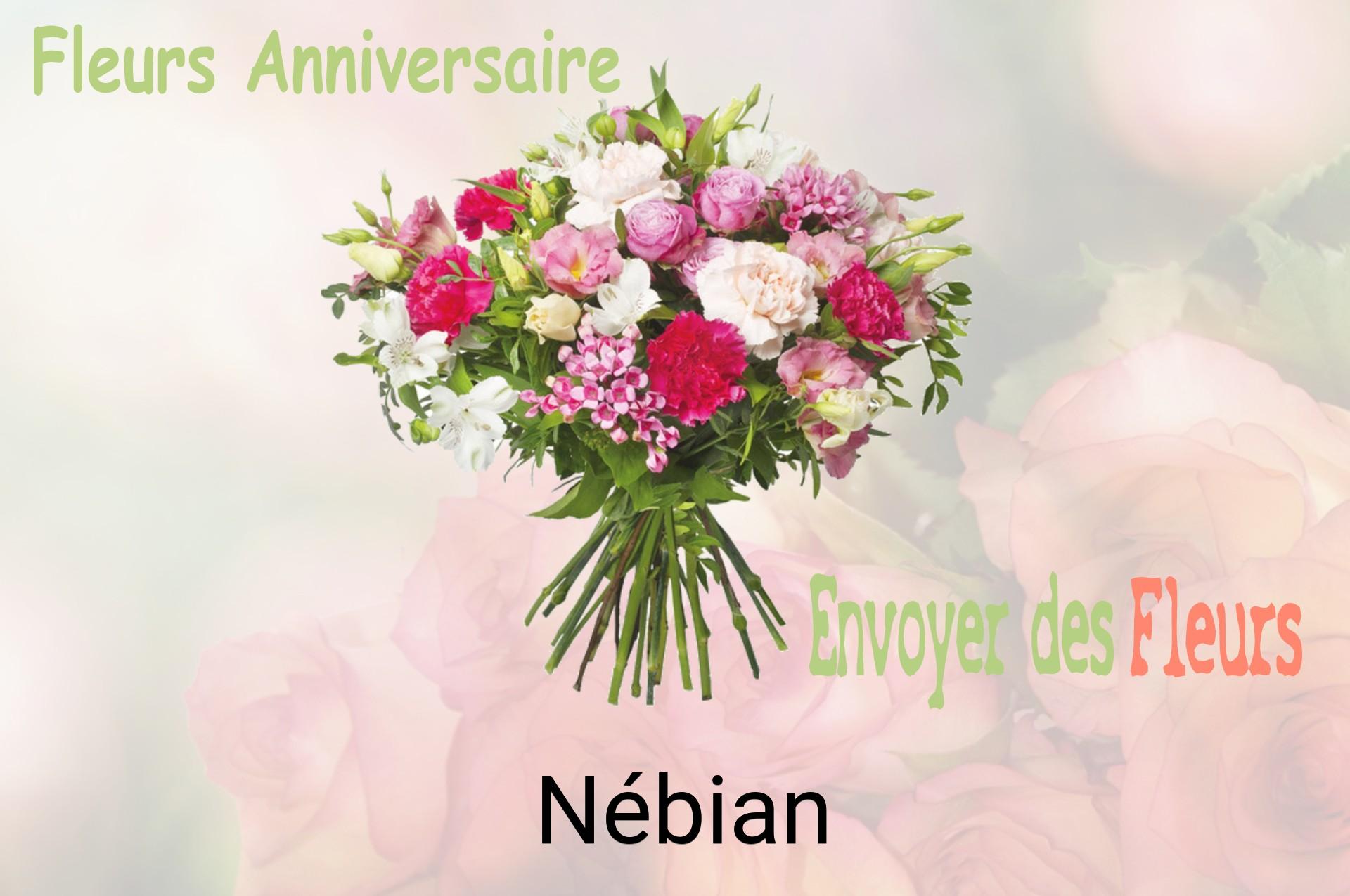 Bouquet de fleurs d’anniversaire livré à Nébian